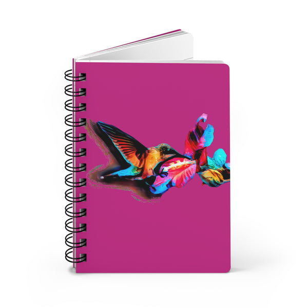 Hummingbird Landing Neat Pink Spiral Bound Journal