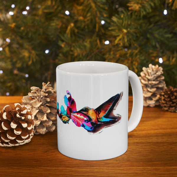 Hummingbird Landing Ceramic Mug 11oz