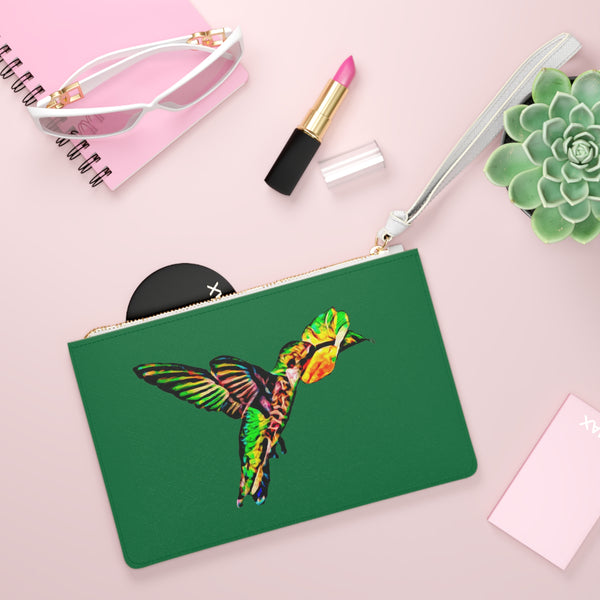 Hummingbird Emerald Sip Green Clutch Bag (2)