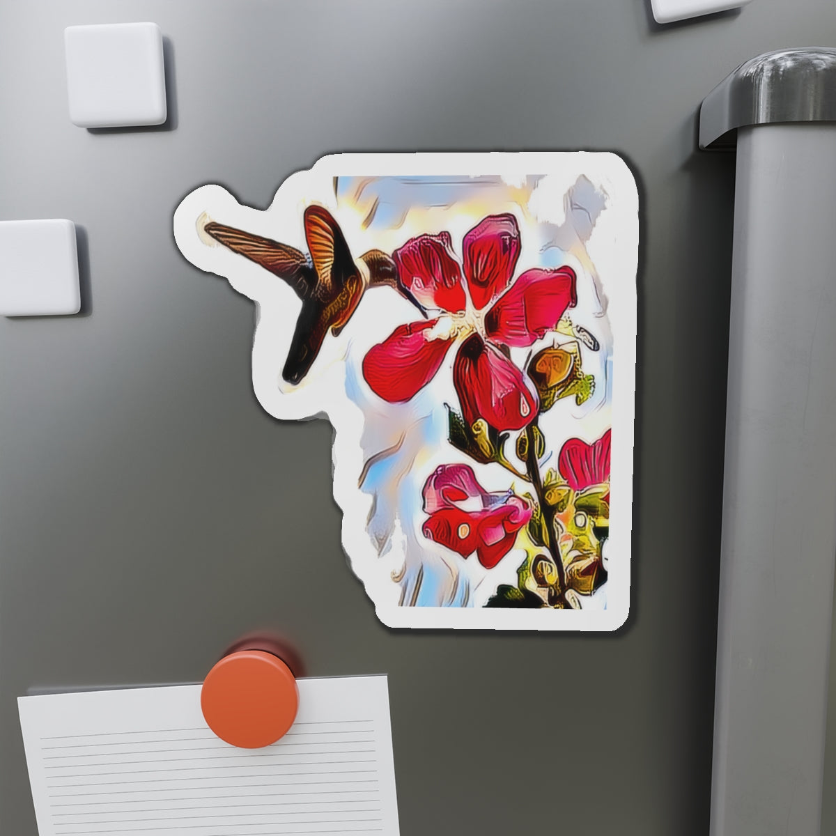 Hummingbird Red Rosa Alert Die-Cut Magnets