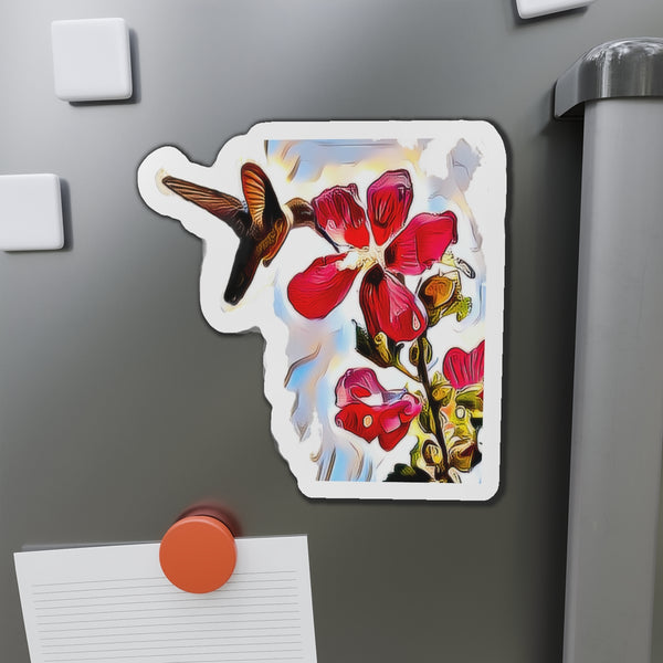 Hummingbird Red Rosa Alert Die-Cut Magnets