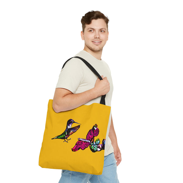 Hummingbird Bounce Tote Yellow Bag (AOP 1)