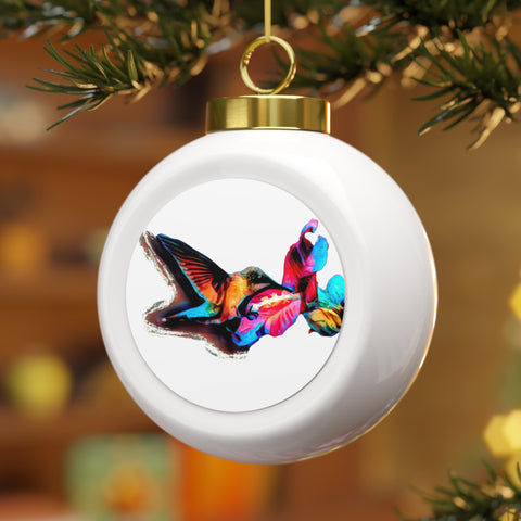 Hummingbird Landing Ball Ornament