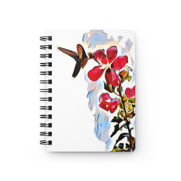 Hummingbird Red Rosa Spiral Bound Journal