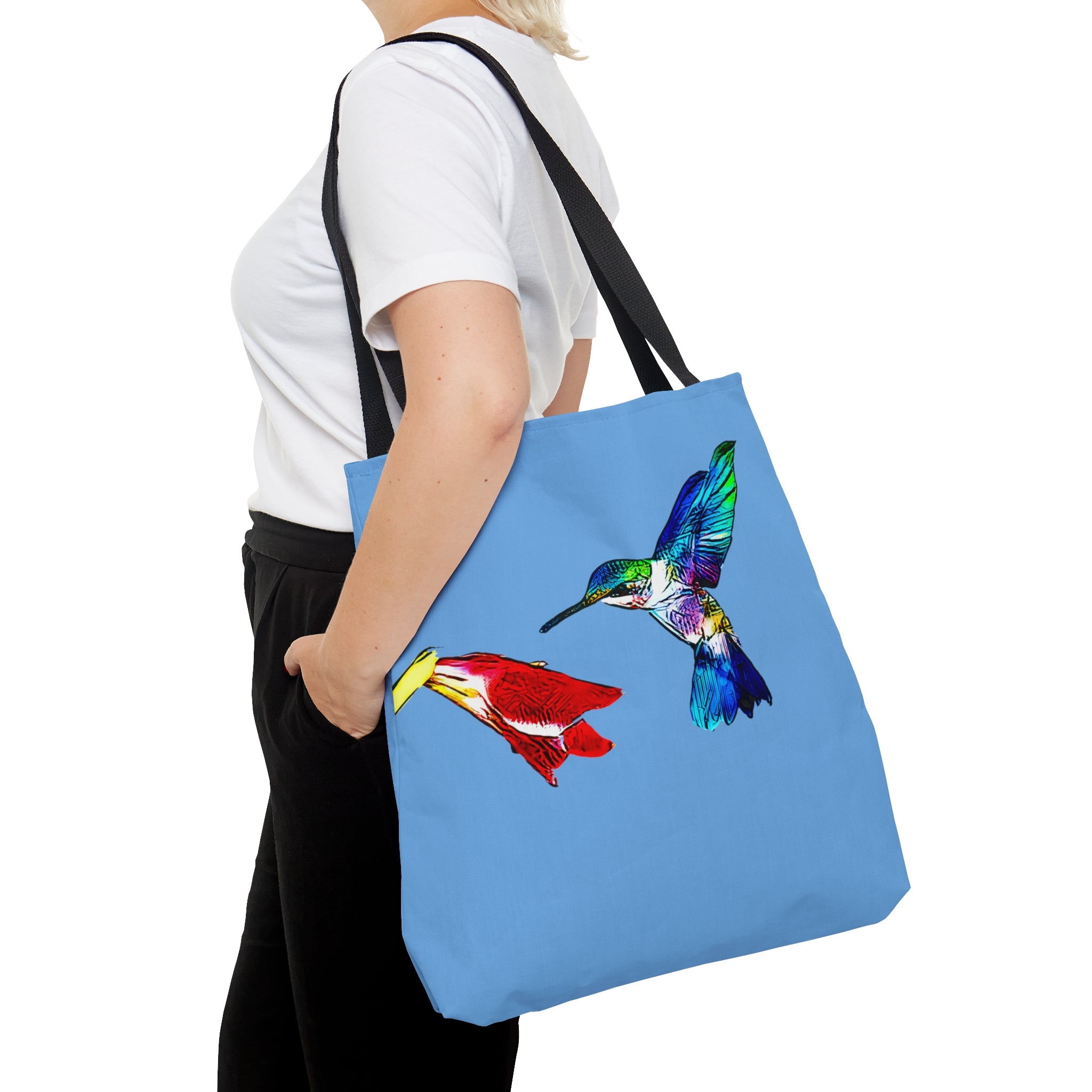 Hummingbird Sweet Light Blue Tote Bag (AOP 1)