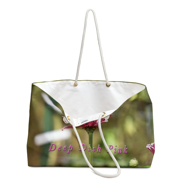 Deep Pink Hummingbird Weekender Bag 1