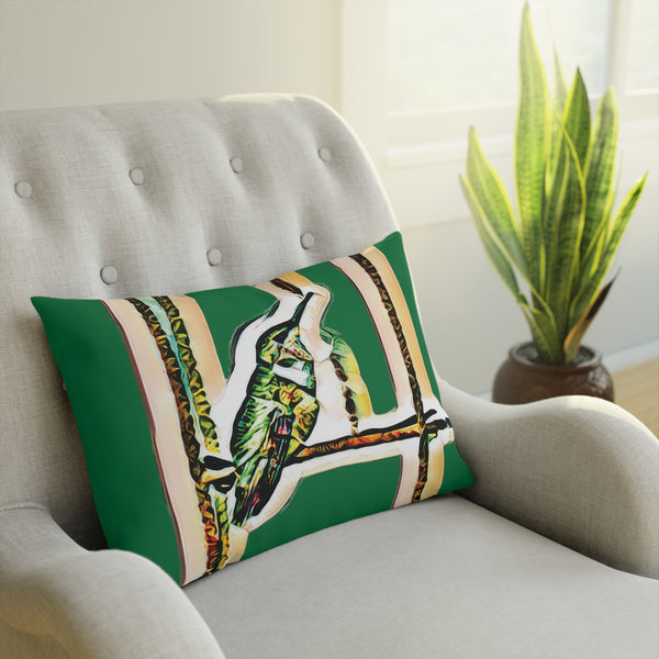 Hummingbird Emerald Green Cushion