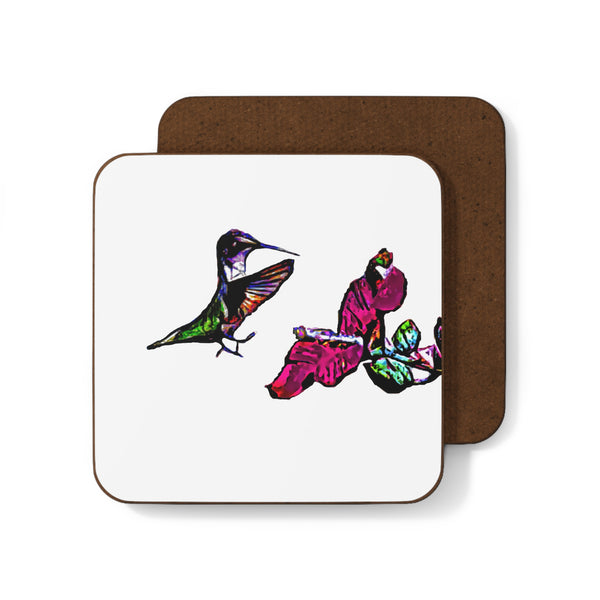 Hummingbird Bounce Hardboard Back Coaster