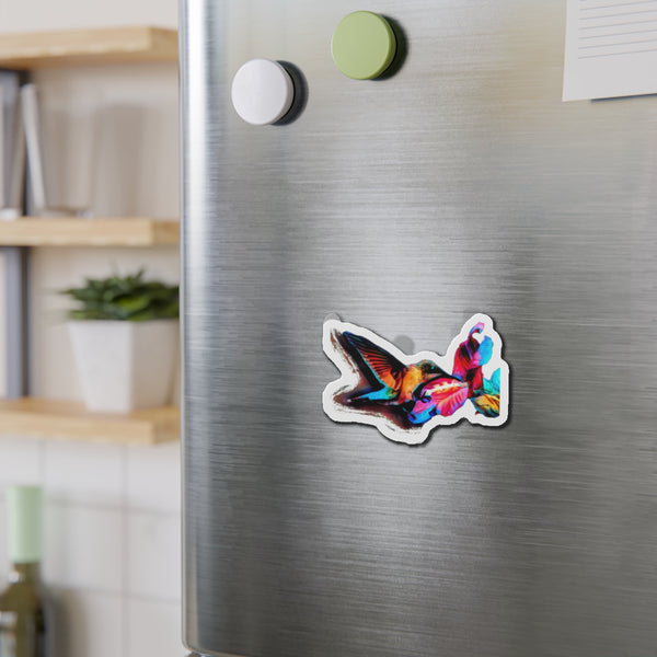 Hummingbird Landing Die-Cut Magnets