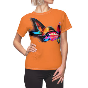 Women's Cut & Sew Hummingbird Landing Orange Tee (AOP 1)