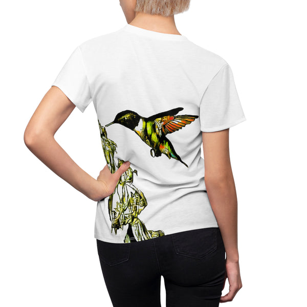 Women's Cut & Sew Hummingbird Stick Tee (AOP 1)