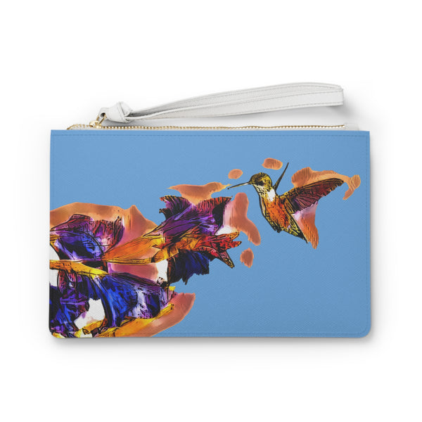 Hummingbird Violet Light Blue Clutch Bag (2)