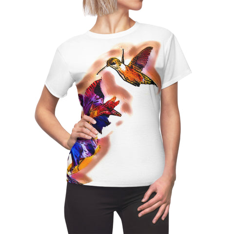 Women's Cut & Sew Hummingbird VioletTee (AOP)