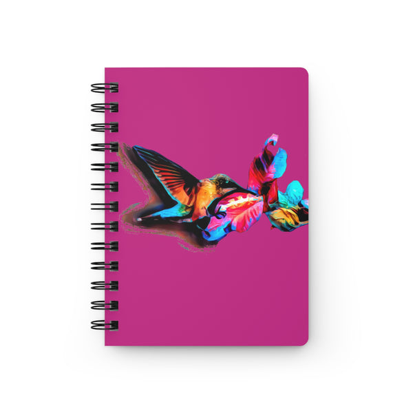 Hummingbird Landing Neat Pink Spiral Bound Journal