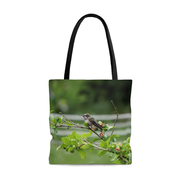 Flower Bud Hummingbird Tote