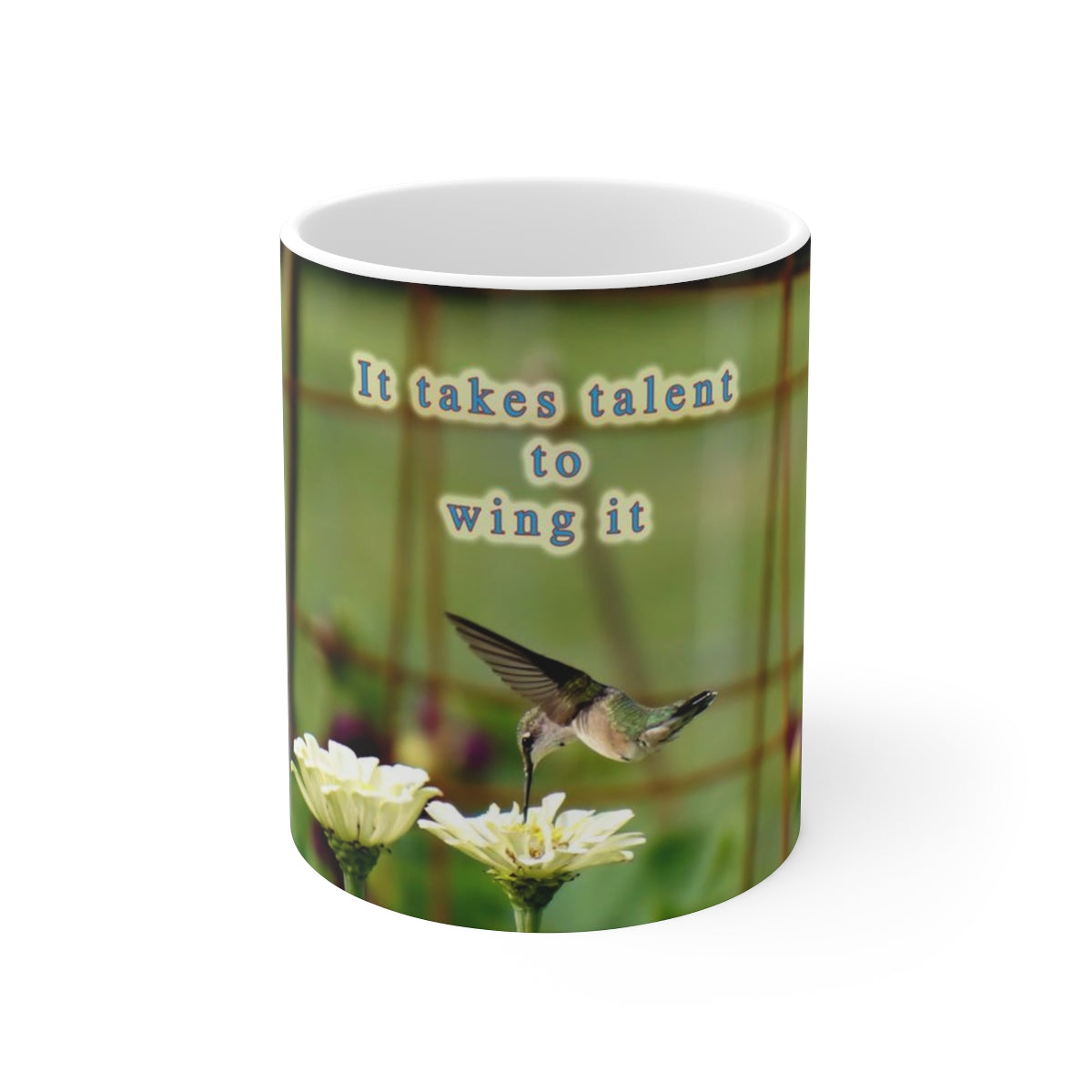 Wing It Hummingbird Ceramic Mug 11oz