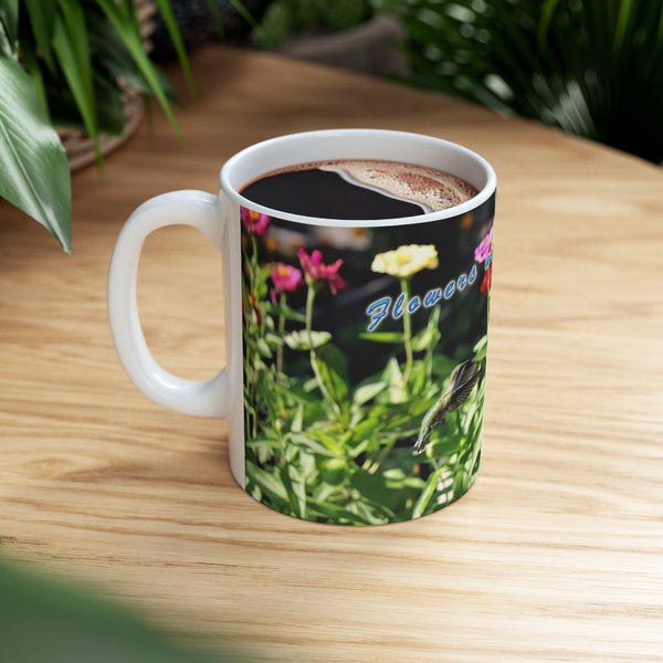 Flower Friends Hummingbird Ceramic Mug 11oz