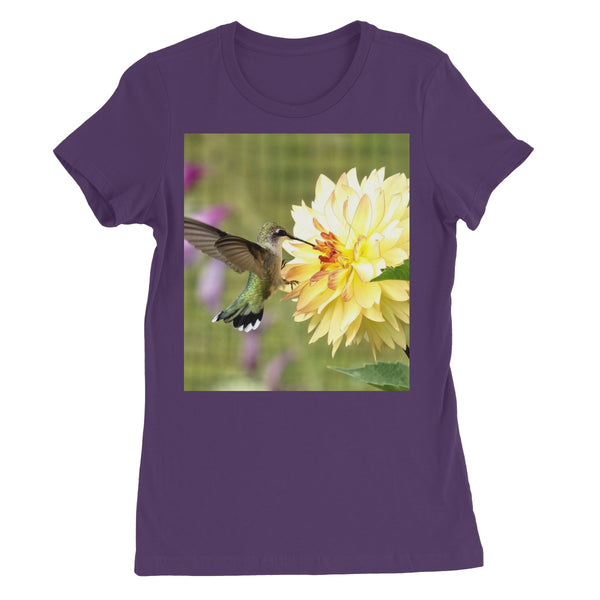 Flower Flame Hummingbird Women's Favourite T-Shirt