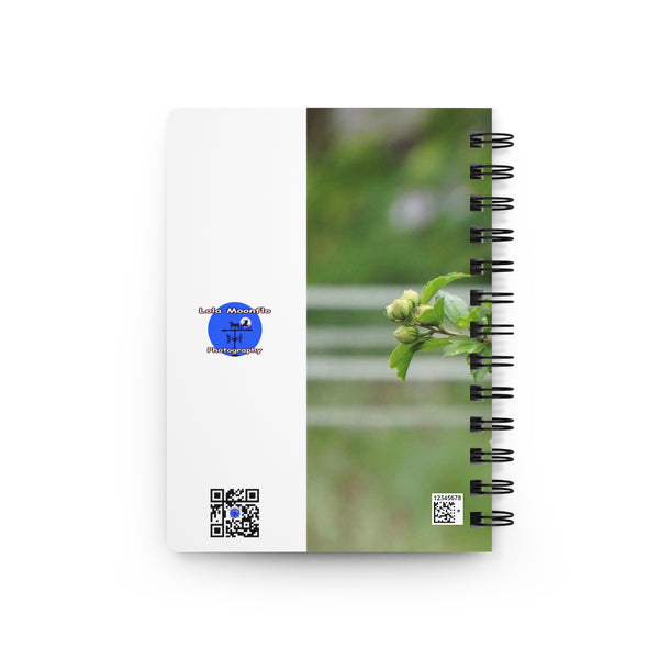 Flower Bud Hummingbird Spiral Bound Journal