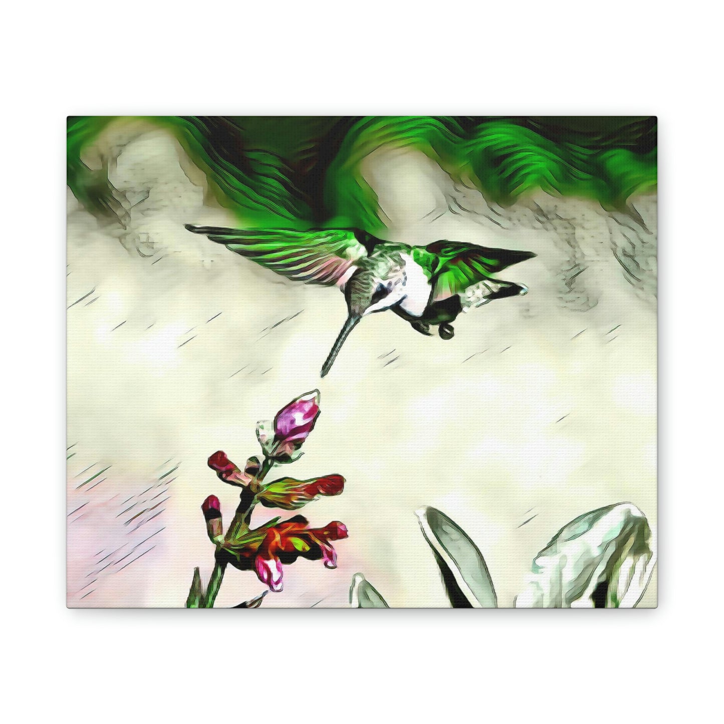 Green Skyline Canvas Stretched, 0.75"