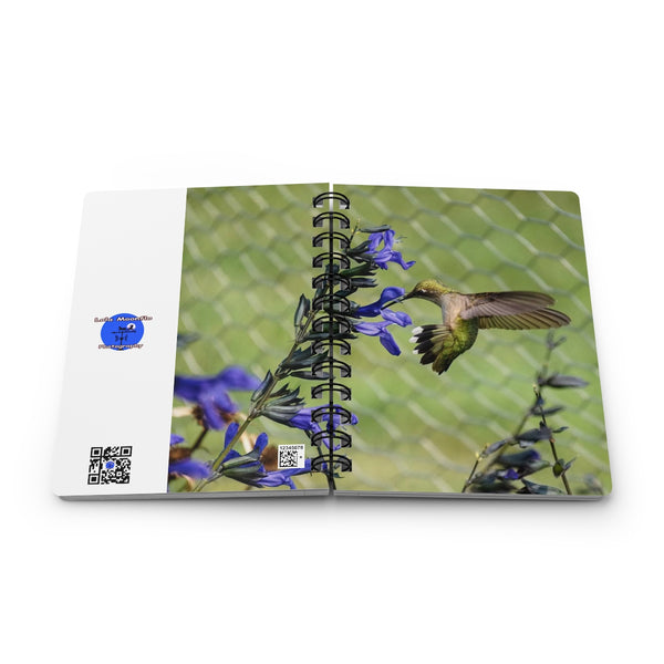 Violet Twist Hummingbird Spiral Bound Journal