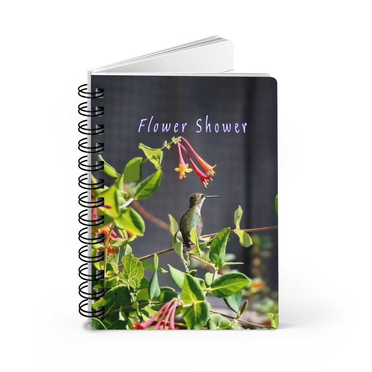 Flower Shower Hummingbird Spiral Bound Journal