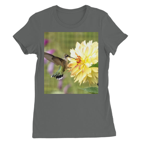 Flower Flame Hummingbird Women's Favourite T-Shirt