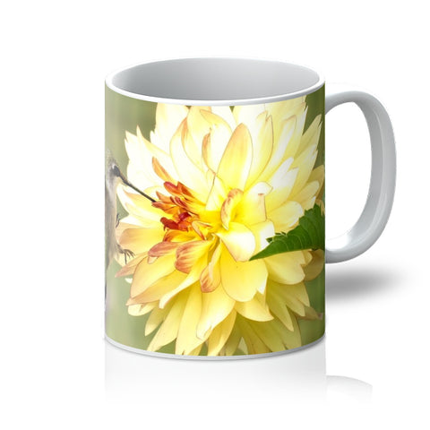 Flower Flame Hummingbird Mug