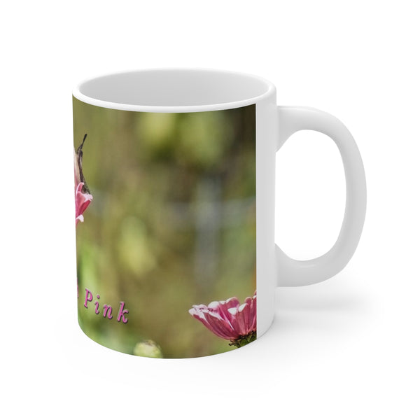 Deep Pink Hummingbird Ceramic Mug 11oz