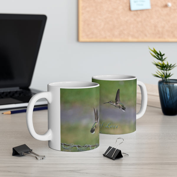 Look of Love Hummingbird Ceramic Mug 11oz