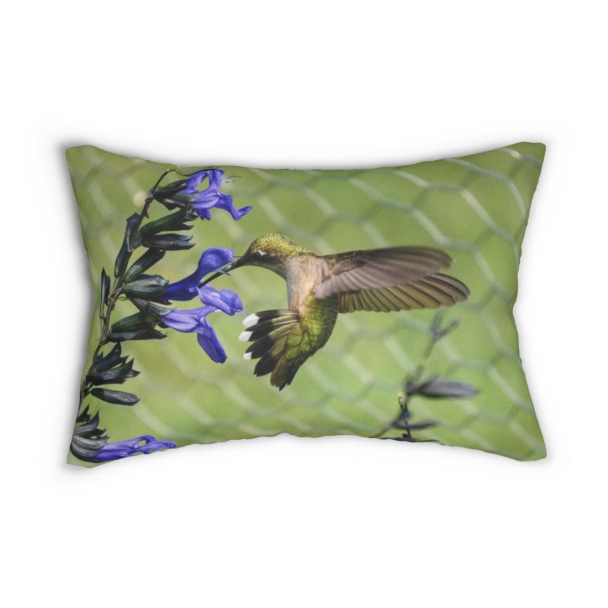 Air Twist Hummingbird Lumbar Pillow