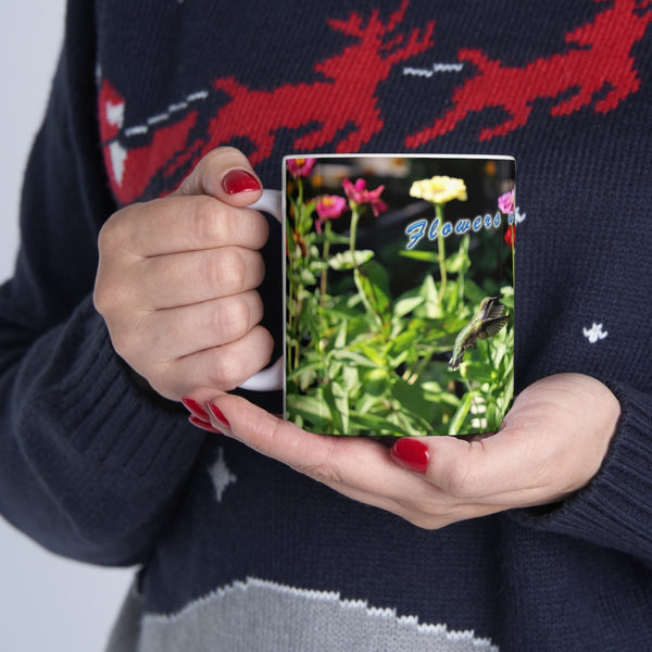 Flower Friends Hummingbird Ceramic Mug 11oz