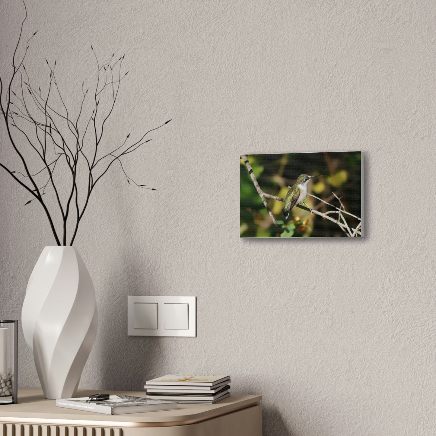 Tasting the Air Hummingbird Canvas Stretched, 0.75"