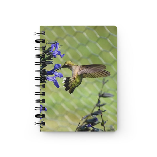 Violet Twist Hummingbird Spiral Bound Journal