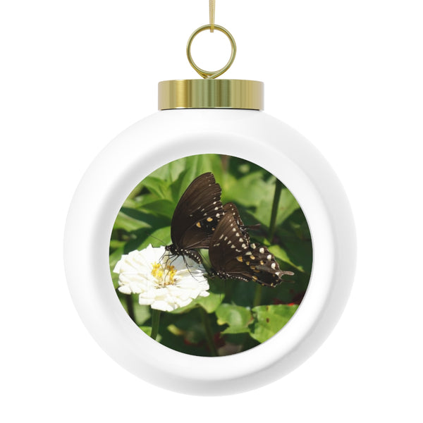 Dinner Date Butterfly Christmas Ball Ornament