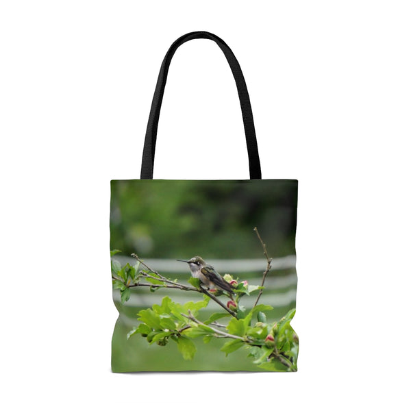 Flower Bud Hummingbird Tote