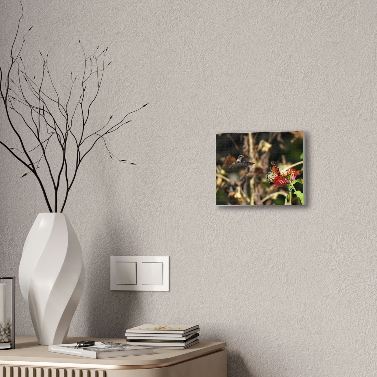 Hummingbird Monarch Canvas Stretched, 0.75"