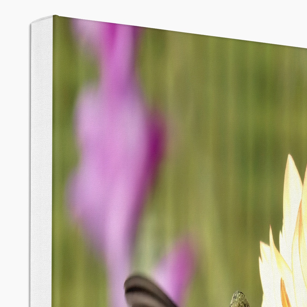 Flower Flame Hummingbird Eco Canvas