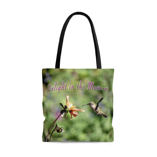 Delight in the Moment Hummingbird Tote