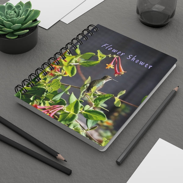 Flower Shower Hummingbird Spiral Bound Journal