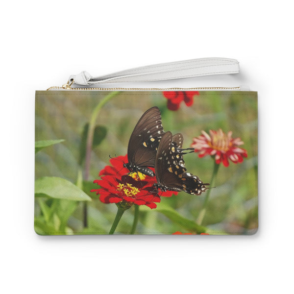 Red Tail Butterfly Clutch Bag