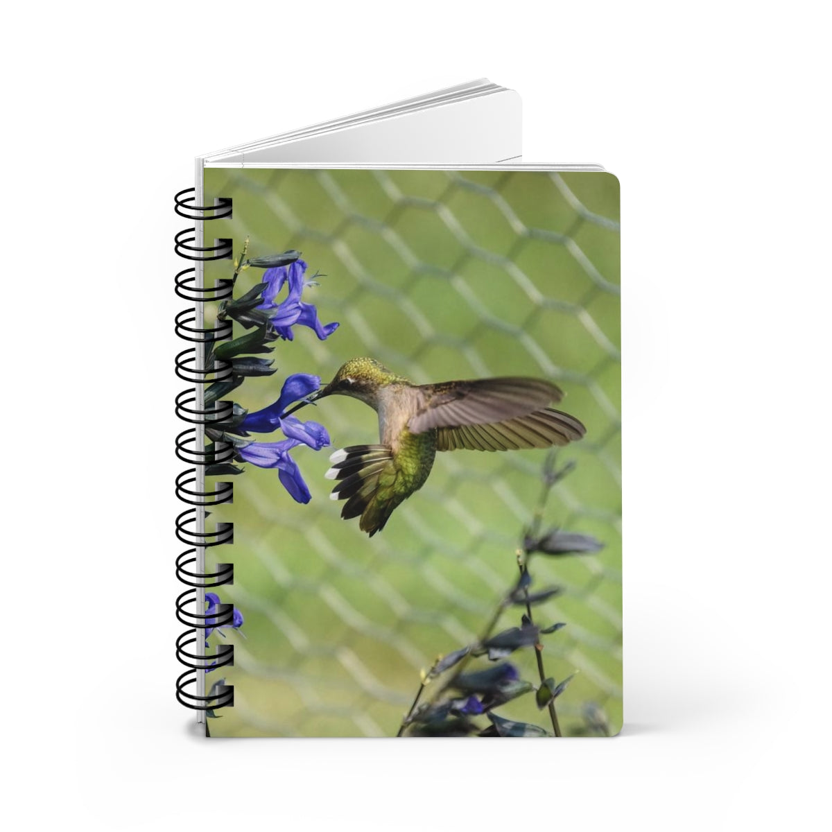 Violet Twist Hummingbird Spiral Bound Journal