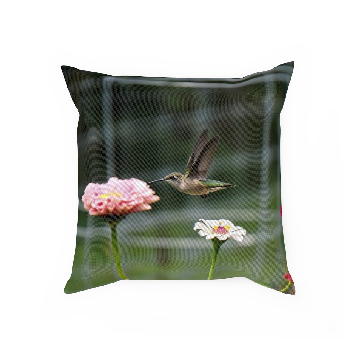 Pretty Pink Hummingbird Cushion