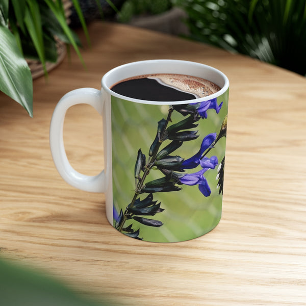 Mid Air Twist Hummingbird Ceramic Mug 11oz