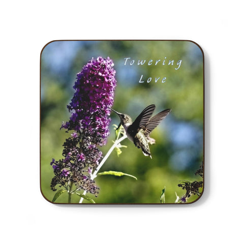 Towering Love Hummingbird Hardboard Back Coaster