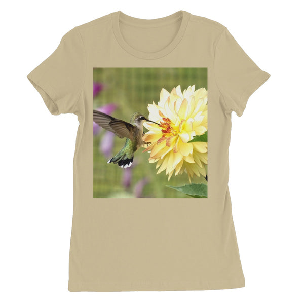 Flower Flame Hummingbird Women's Favourite T-Shirt