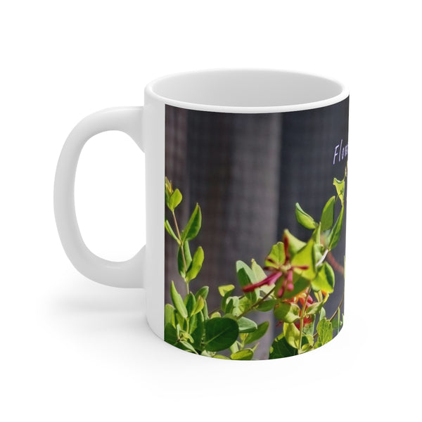 Flower Shower Hummingbird Ceramic Mug 11oz