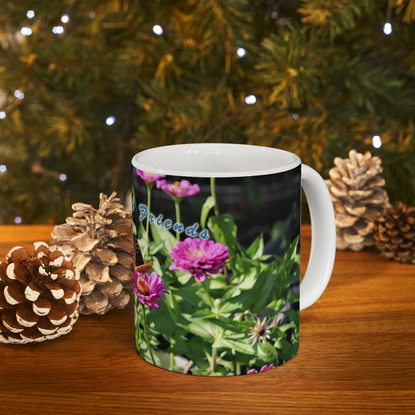 Flower Friends Hummingbird Ceramic Mug 11oz