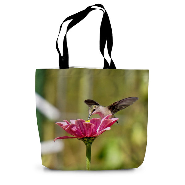Hummingbird Hug Canvas Tote Bag