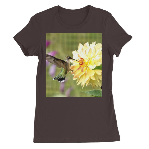 Flower Flame Hummingbird Women's Favourite T-Shirt